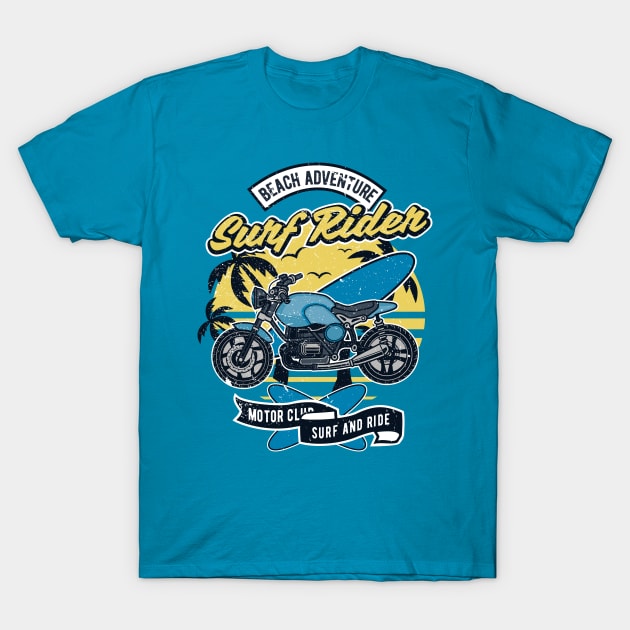 Surf And Ride T-Shirt by LineXpressions